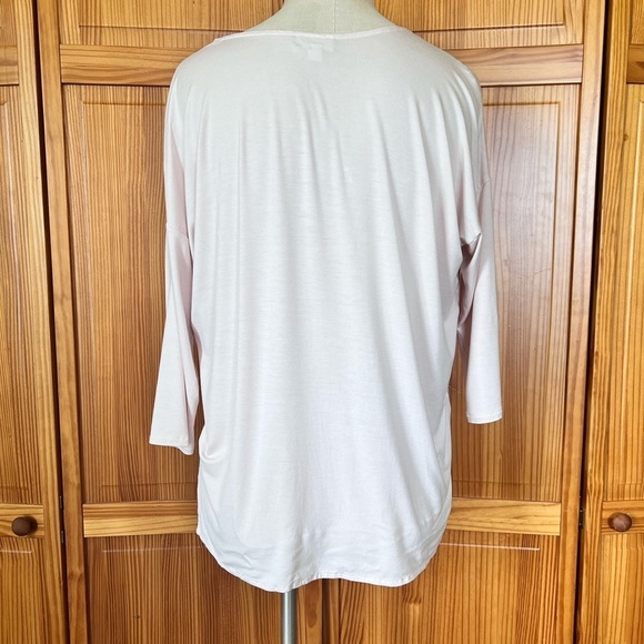 J. Jill Medium Pink Dolman Long Sleeve Shirt Soft Tencel Casual Modest Flowy - Picture 4 of 10